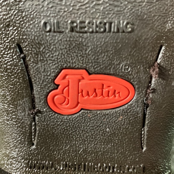 Men’s Justin Cowboy Boots.  Brown with embroidery. Style 7200. XJ1303. Size 11D - Picture 9 of 9